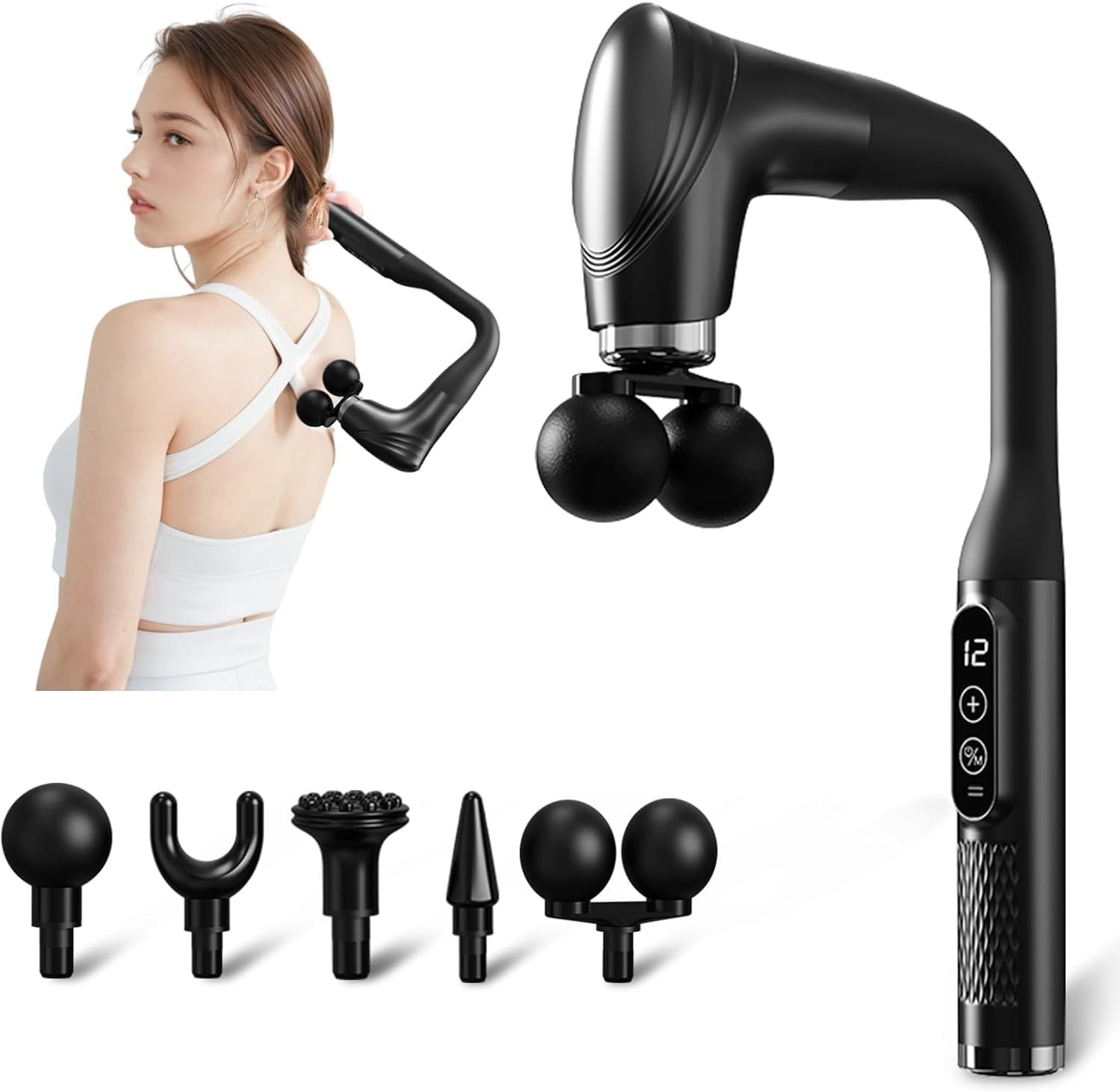 Massage Gun with Extended Handle